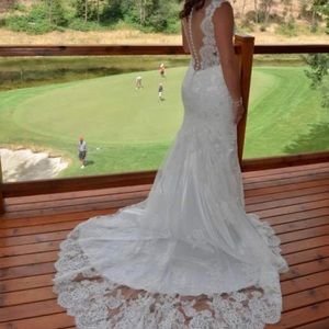 Allure Bridals High Lace Wedding Dress